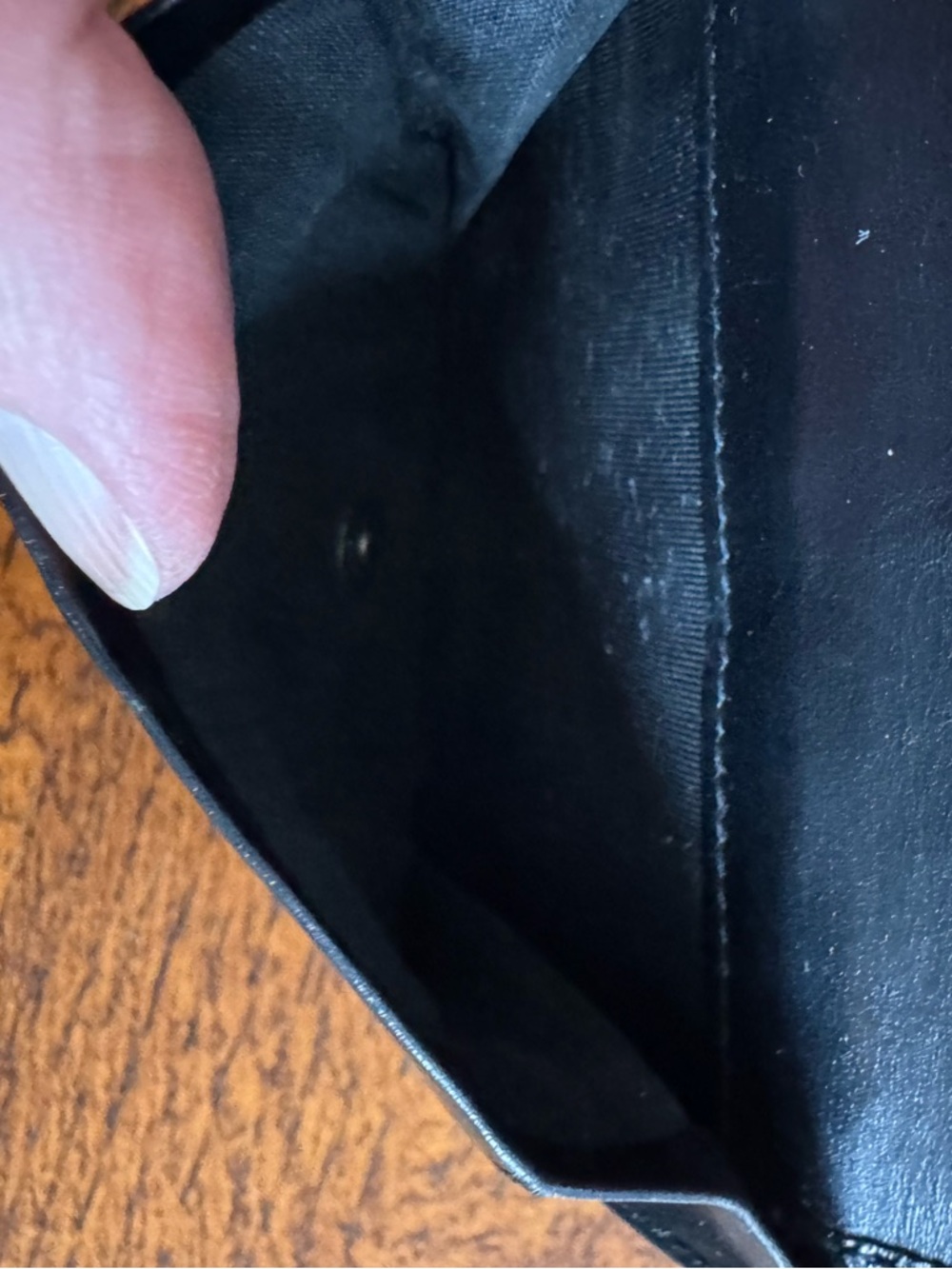Prada Vintage Tessuto Nylon Wallet - Black with Purple Trim - Picture 14 of 14